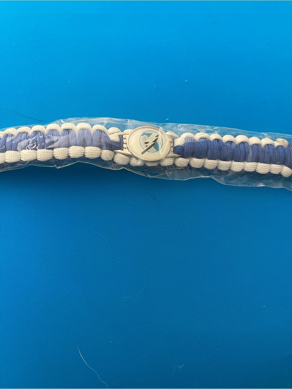 Blue and White Braided Cord Bracelet